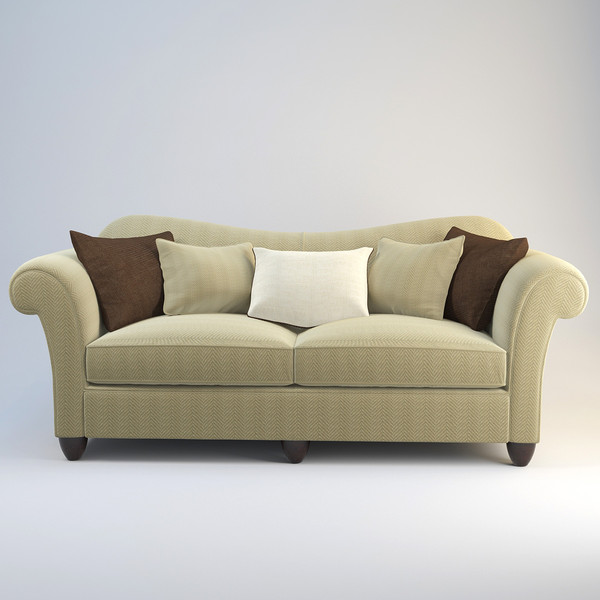 baker rolled arm sofa 3d max - Baker HIGH BACK ROLLED ARM SOFA 821-86 by V. Kosnyrev