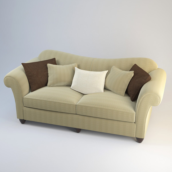 baker rolled arm sofa 3d max - Baker HIGH BACK ROLLED ARM SOFA 821-86 by V. Kosnyrev