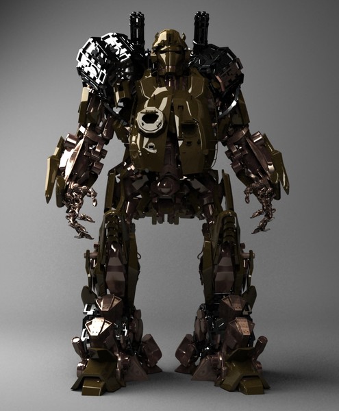 3d robot robotic model - Brawl by dentonvanzan