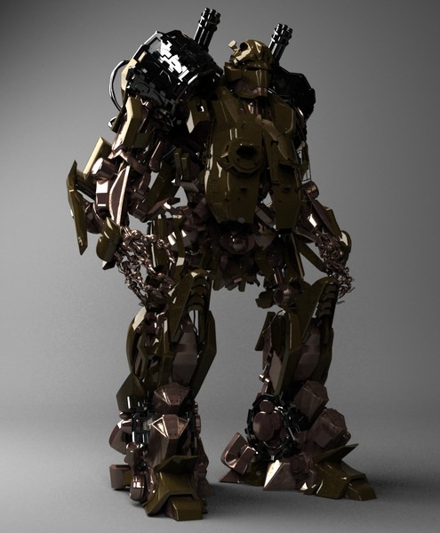 3d robot robotic model - Brawl by dentonvanzan