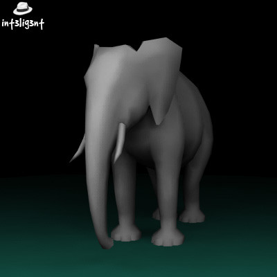 3d elephant anatomically correct - Low Poly Elephant by Int3lig3nt