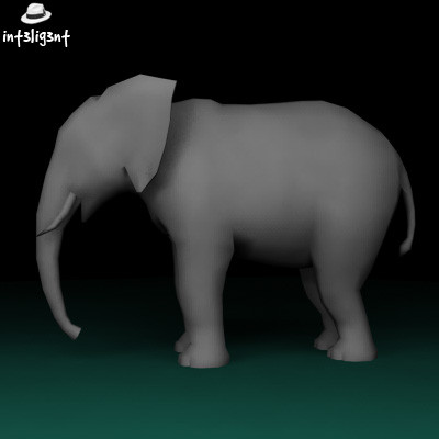 3d elephant anatomically correct - Low Poly Elephant by Int3lig3nt