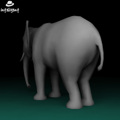 3d elephant anatomically correct - Low Poly Elephant by Int3lig3nt
