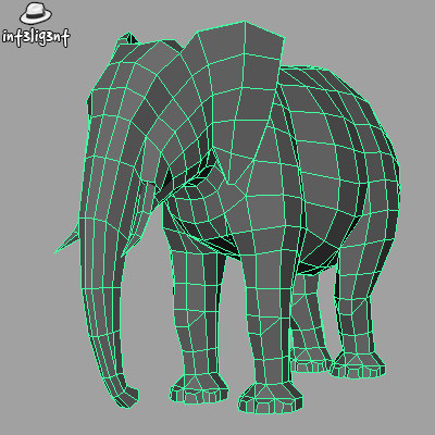 3d elephant anatomically correct - Low Poly Elephant by Int3lig3nt