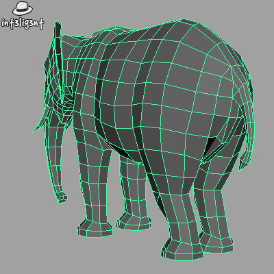3d elephant anatomically correct - Low Poly Elephant by Int3lig3nt