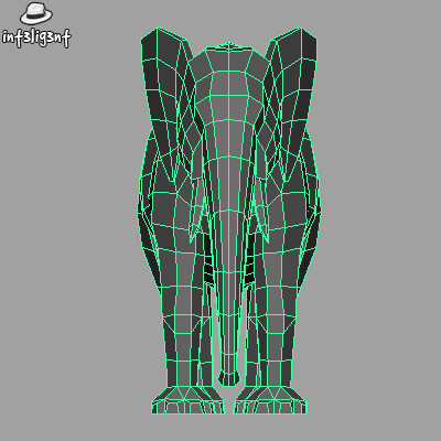3d elephant anatomically correct - Low Poly Elephant by Int3lig3nt