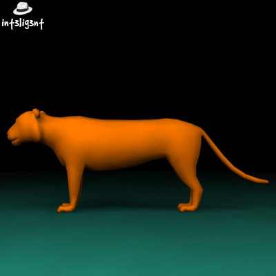 3d model tiger anatomically correct - Low Poly Tiger by Int3lig3nt