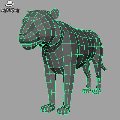 3d model tiger anatomically correct - Low Poly Tiger by Int3lig3nt