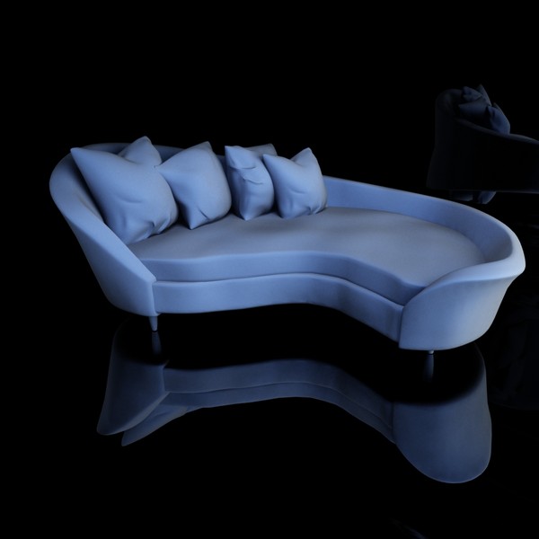 sofa curved 3d max - Curved sofa by TheToastMaster