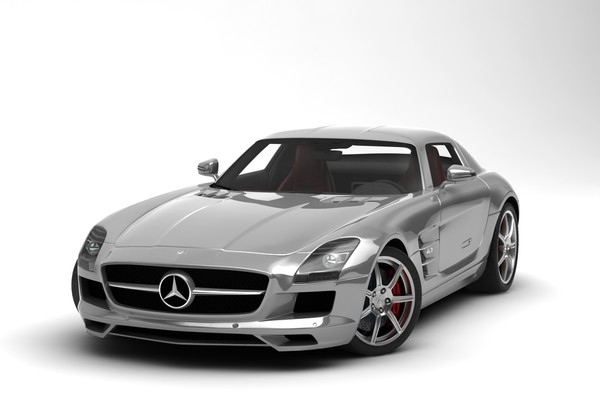 mercedes benz sls amg 3d model - Mercedes Benz SLS AMG... by anasyakoub