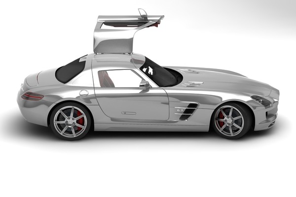 mercedes benz sls amg 3d model - Mercedes Benz SLS AMG... by anasyakoub