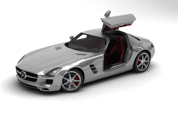 mercedes benz sls amg 3d model - Mercedes Benz SLS AMG... by anasyakoub