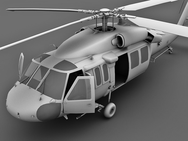 uh60 blackhawk 3d max - UH60 Blackhawk 3d model by Eric.Levi