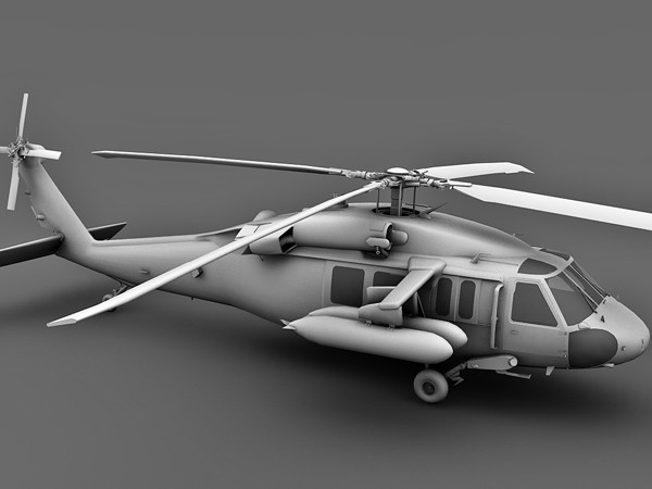 uh60 blackhawk 3d max - UH60 Blackhawk 3d model by Eric.Levi