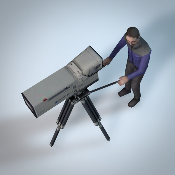 3d tv cameraman model - TV Cameraman & Camera by NesAn Studio