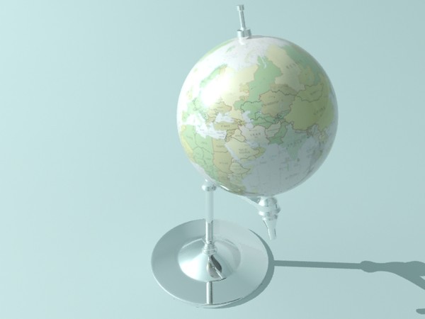 globe scene 3d model - Globe by christiano247