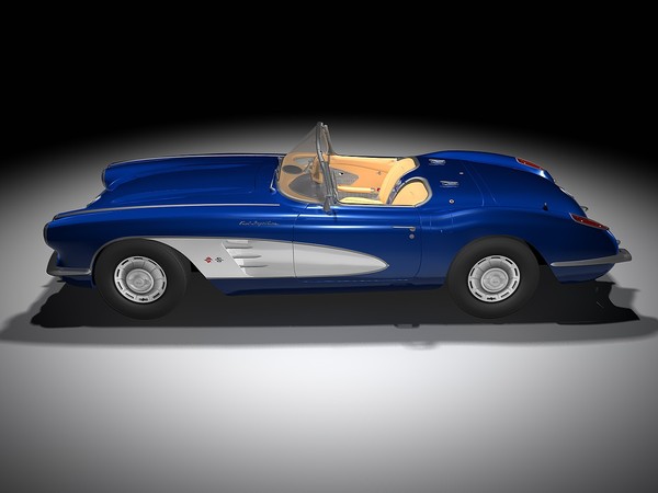 chevrolet corvette c1 1960 max - Chevrolet Corvette C1 (1960) by TiRex3D