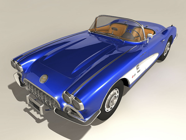 chevrolet corvette c1 1960 max - Chevrolet Corvette C1 (1960) by TiRex3D