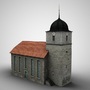 protestant church chapel obj