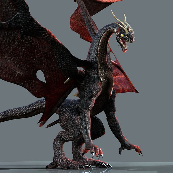 battle dragon 3d model - Dragon by Bryan Labarrere