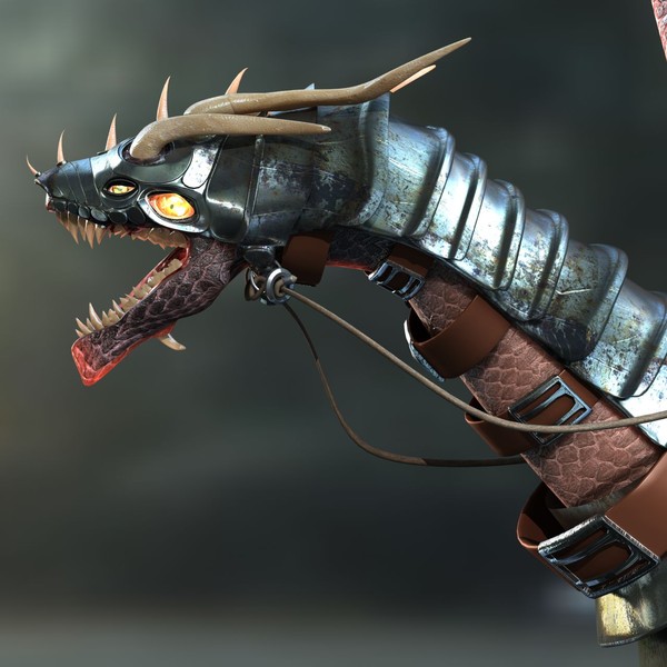 battle dragon 3d model - Dragon by Bryan Labarrere