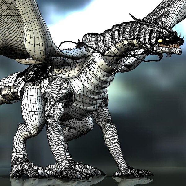 battle dragon 3d model - Dragon by Bryan Labarrere