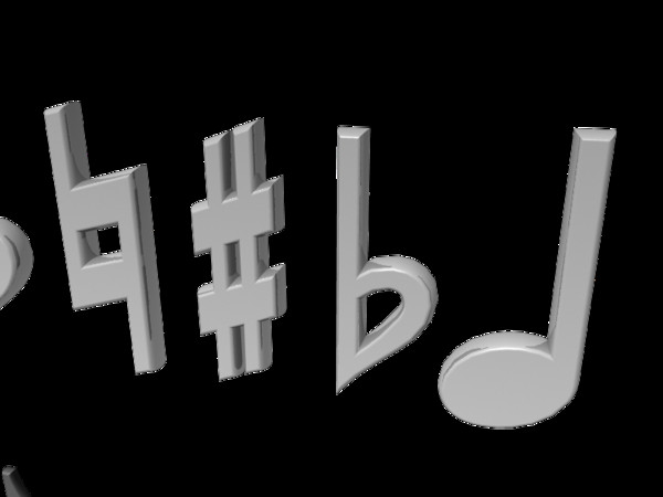 3d musical notation model - Music Notes by dpotthast