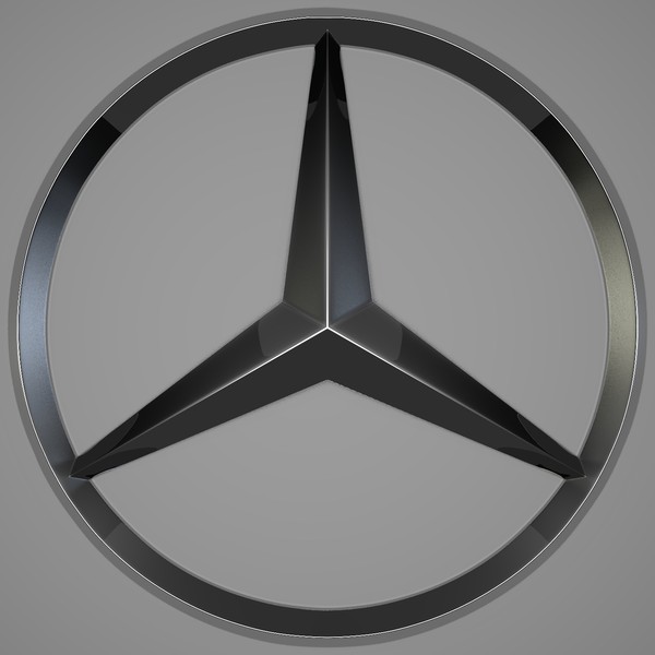 3d model mercedes logo - Mercedes Logo by Reticulum