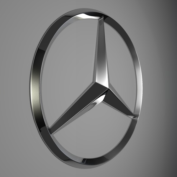 3d model mercedes logo - Mercedes Logo by Reticulum