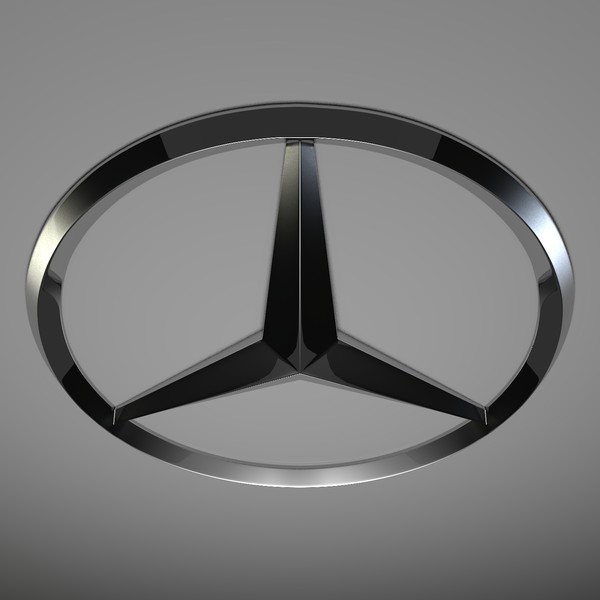 3d model mercedes logo - Mercedes Logo by Reticulum
