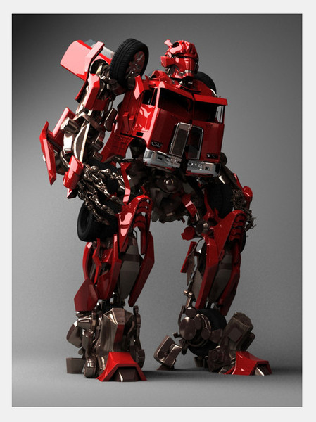 3d robot optimus prime - Robot Collection by dentonvanzan