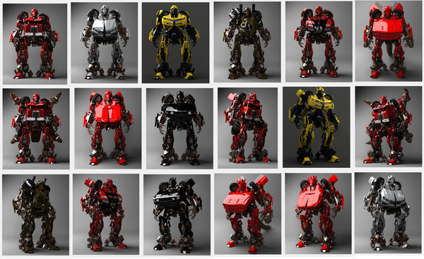 3d robot optimus prime - Robot Collection by dentonvanzan
