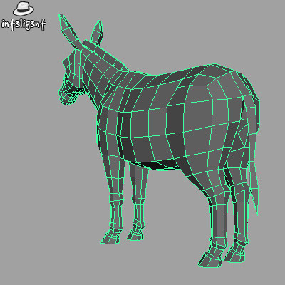 3dsmax donkey anatomically correct - Low Poly Donkey by Int3lig3nt