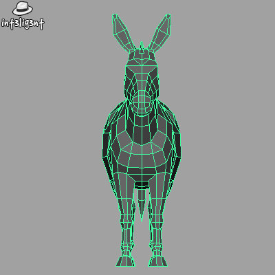 3dsmax donkey anatomically correct - Low Poly Donkey by Int3lig3nt