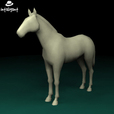 3d model horse anatomically correct - Low Poly Horse by Int3lig3nt