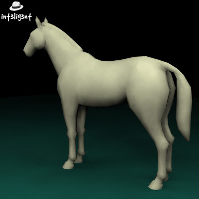 3d model horse anatomically correct - Low Poly Horse by Int3lig3nt