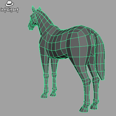 3d model horse anatomically correct - Low Poly Horse by Int3lig3nt