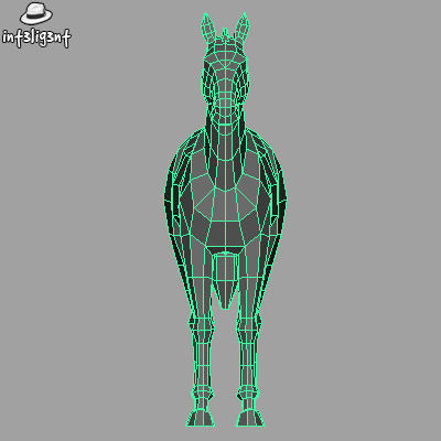 3d model horse anatomically correct - Low Poly Horse by Int3lig3nt