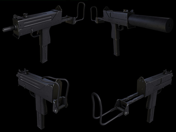 ingram mac-10 3d model - Ingram Mac-10 by William Riker