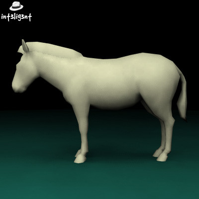 zebra anatomically correct obj - Low Poly Zebra by Int3lig3nt