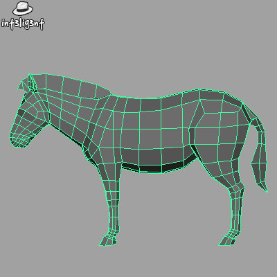zebra anatomically correct obj - Low Poly Zebra by Int3lig3nt