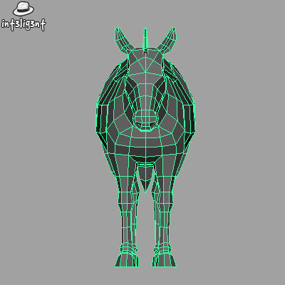 zebra anatomically correct obj - Low Poly Zebra by Int3lig3nt