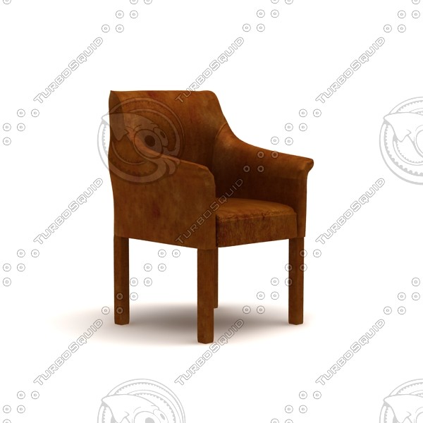 realized 2009 luxology 3d max - leather armchair by AkSdev