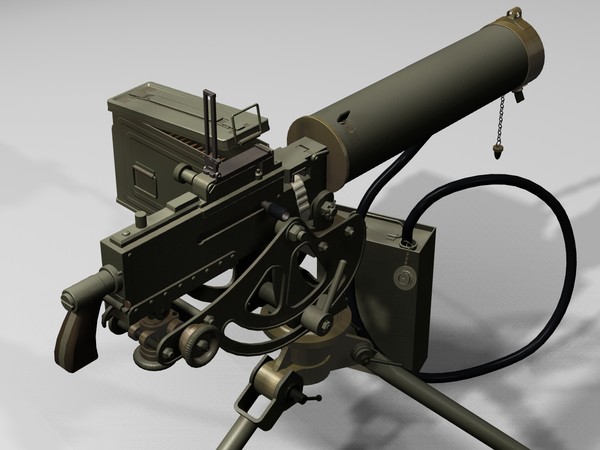 m1917 heavy machine gun 3d lwo - m1917 browning machinegun by ccbuckeye