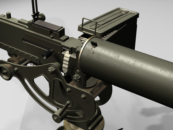 m1917 heavy machine gun 3d lwo - m1917 browning machinegun by ccbuckeye