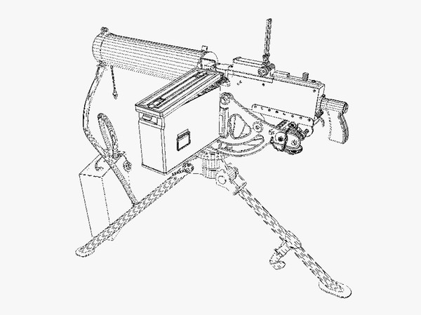 m1917 heavy machine gun 3d lwo - m1917 browning machinegun by ccbuckeye