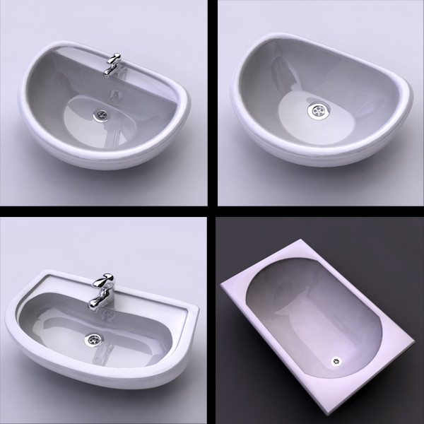 3d sink bathtub model - Sink & Tub by makeionesco