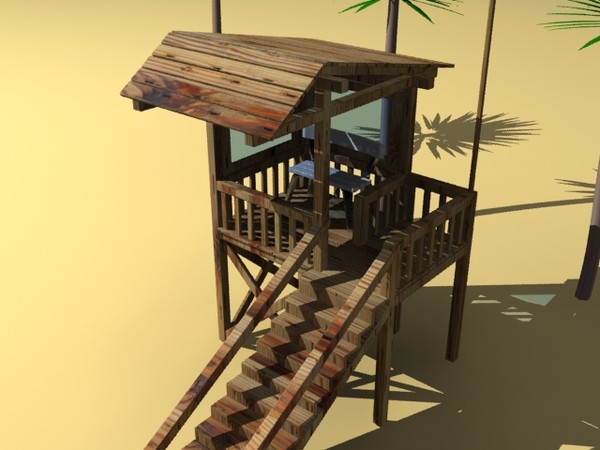 3d life guard - Lifeguard tower by Panait George Dorin