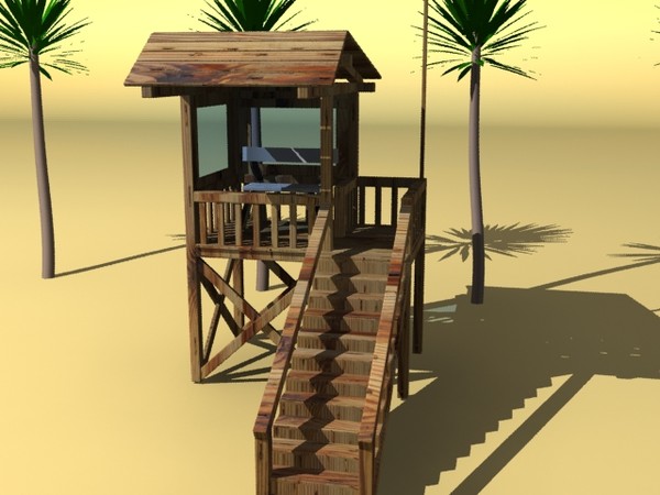 3d life guard - Lifeguard tower by Panait George Dorin
