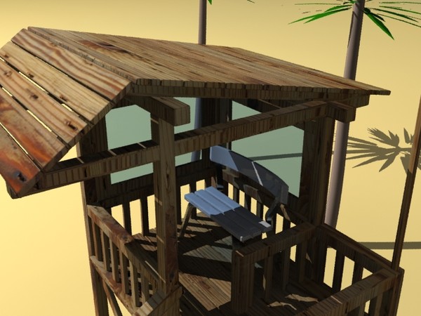 3d life guard - Lifeguard tower by Panait George Dorin